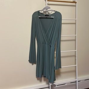 TOPSHOP bell sleeve wrap dress